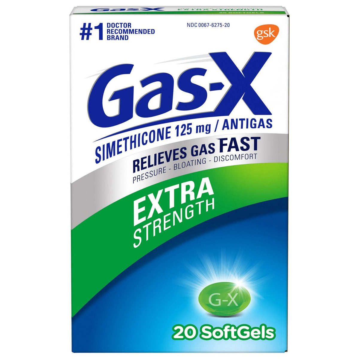 Gas-X Extra Strength, 20 cápsulas blandas