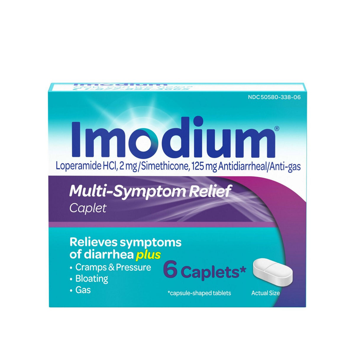 Imodium Multi-Symptom Relief, 6 cápsulas