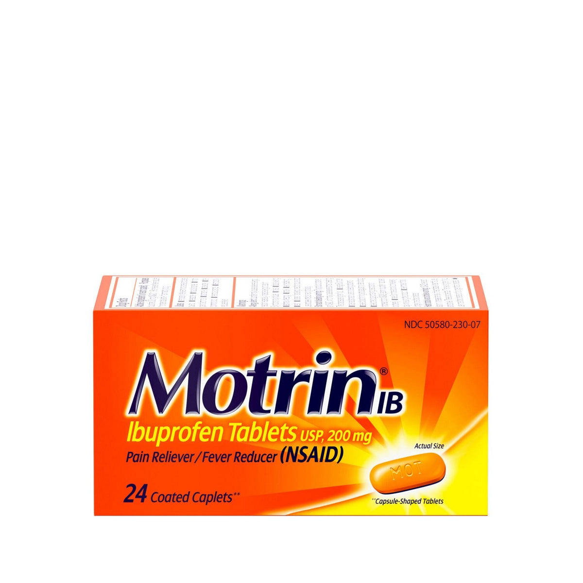 Motrin IB ibuprofeno 200 mg, 24 cápsulas