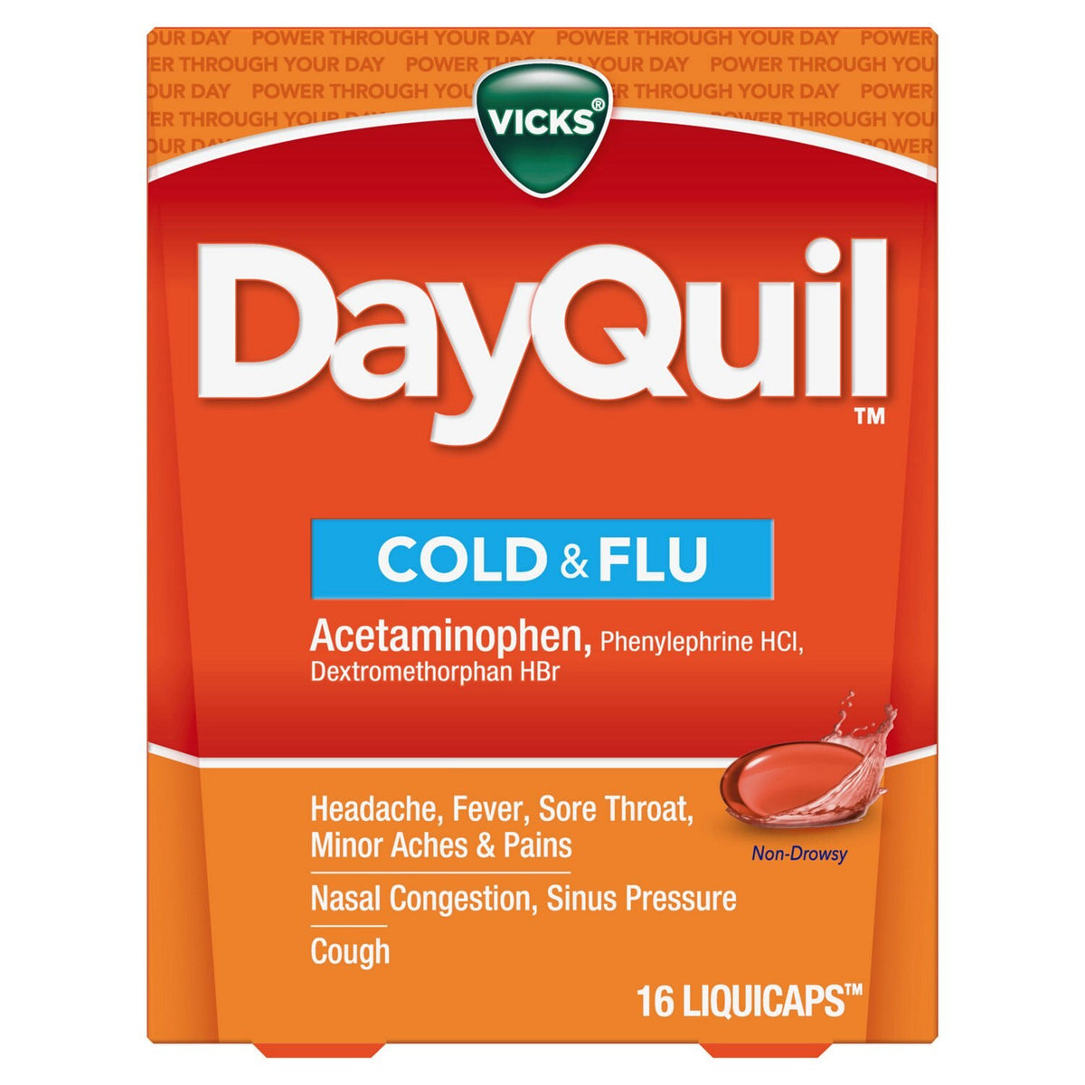 Vicks DayQuil Cold & Flu, 16 LiquiCaps