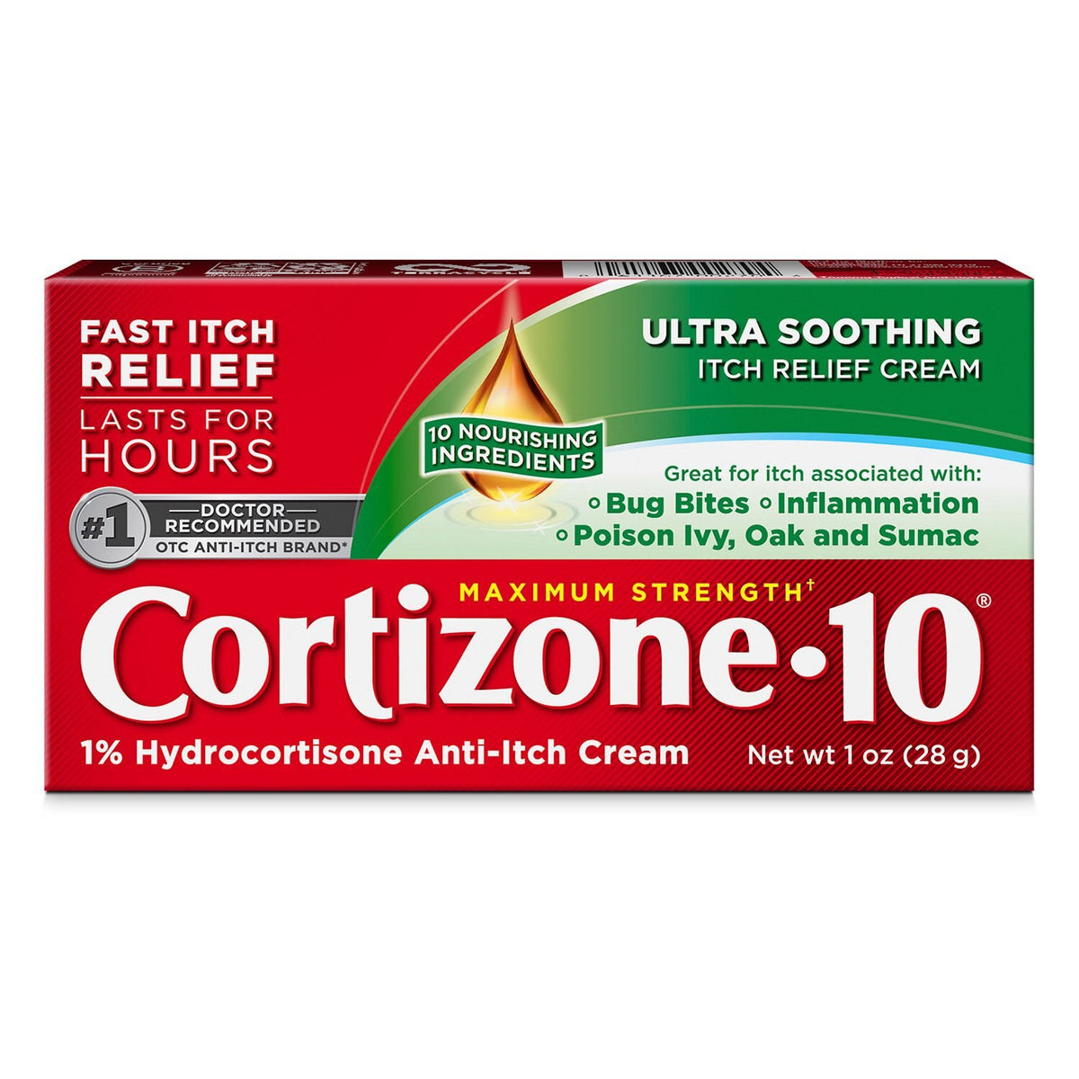 Cortizone-10 Plus crema máxima potencia 1 oz