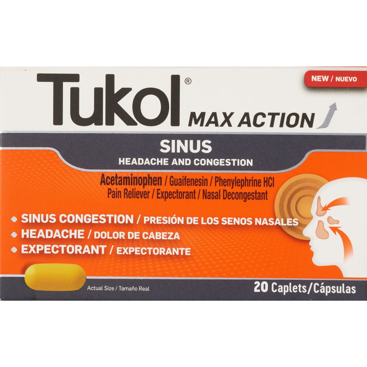 Tukol Max Action, 20 cápsulas