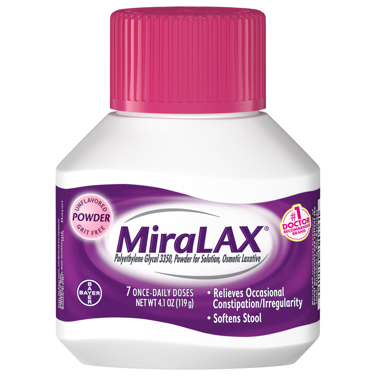 MiraLAX polvo laxante 4.1 oz (7 dosis)