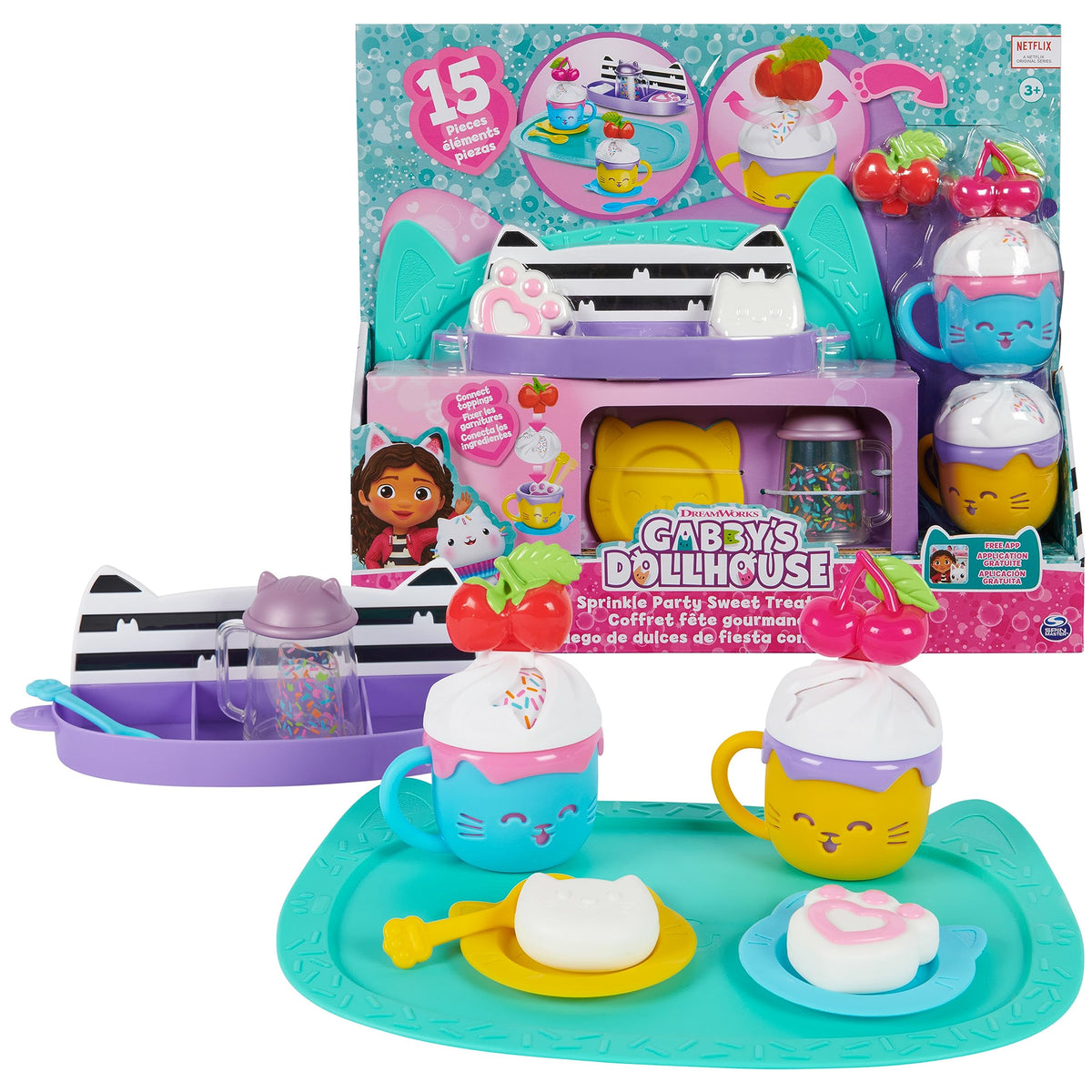 Gabby's Dollhouse Set Sprinkle Party Sweet Treat