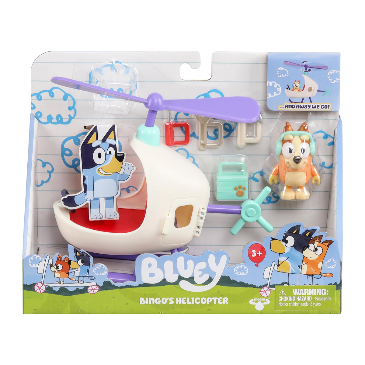 Bluey Serie 9 Helicóptero de Bingo con Figura