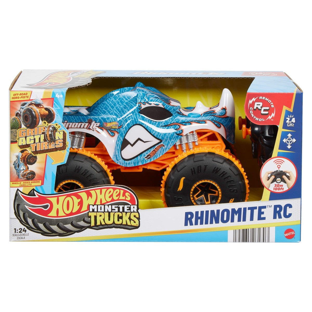 Hot Wheels RC Monster Trucks Rhinomite 1:24 control remoto