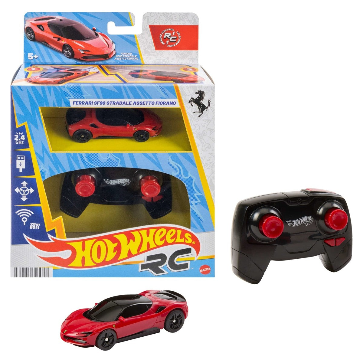 Hot Wheels RC Ferrari SF90 Stradale 1:64 control remoto