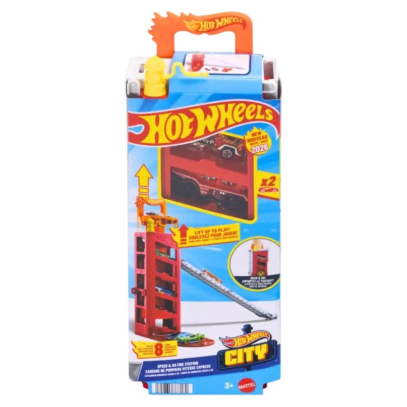 Hot Wheels City Speed & Go Estación de Bomberos