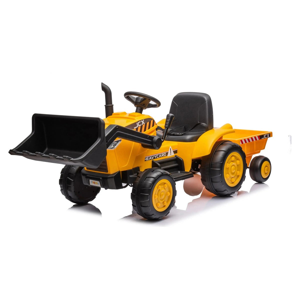 Excavadora eléctrica 12V amarilla con control remoto